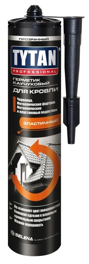 Титан / Тytan professional герметик битумно-каучуковый для кровли прозрачный 310 мл